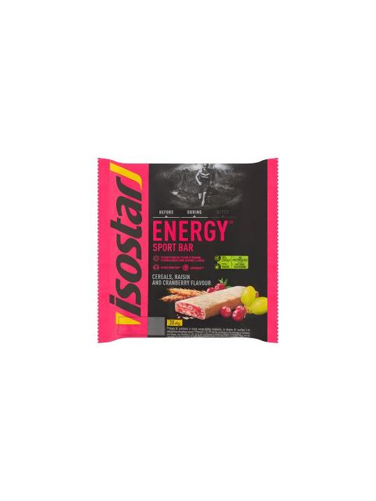 Energy sport bar cereals raisin cranberry 3 x 40g