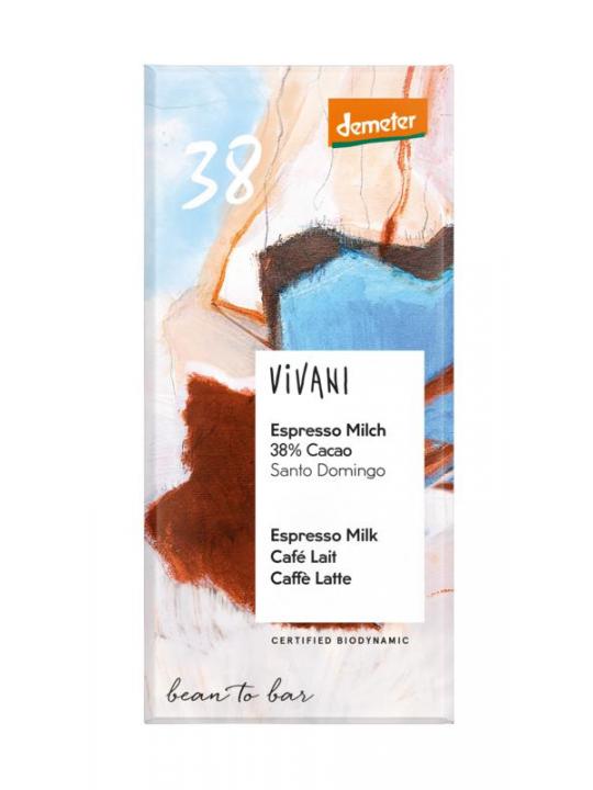 Vivani espresso milk 38% cacao bio