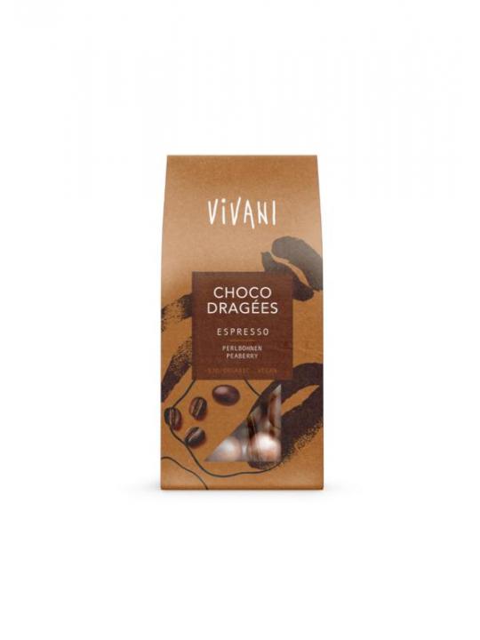 Vivani choco dragees espresso bio