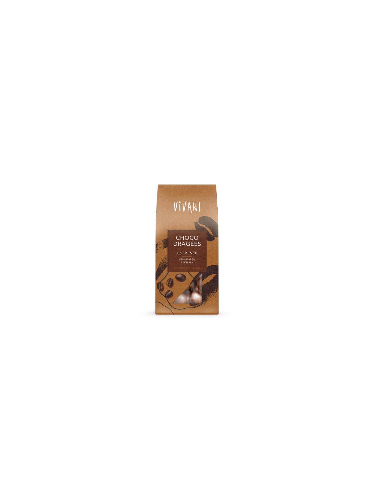 Vivani choco dragees espresso bio