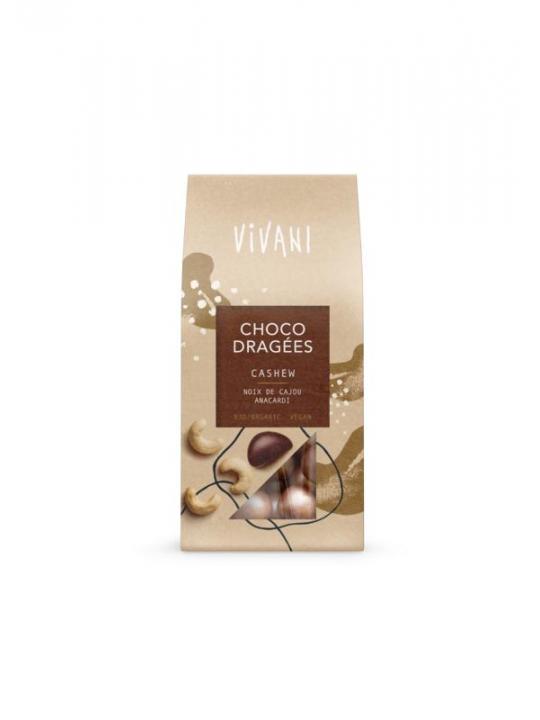 Vivani choco dragees cashew bio