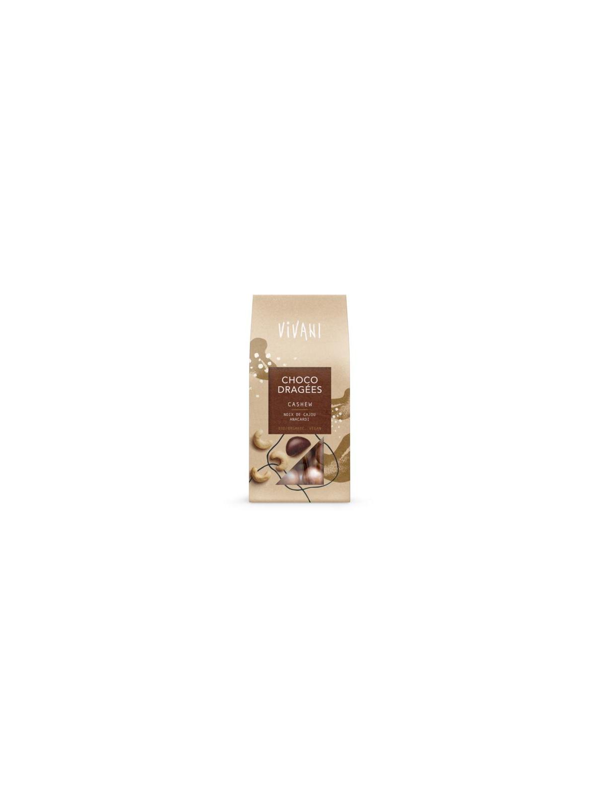 Vivani choco dragees cashew bio