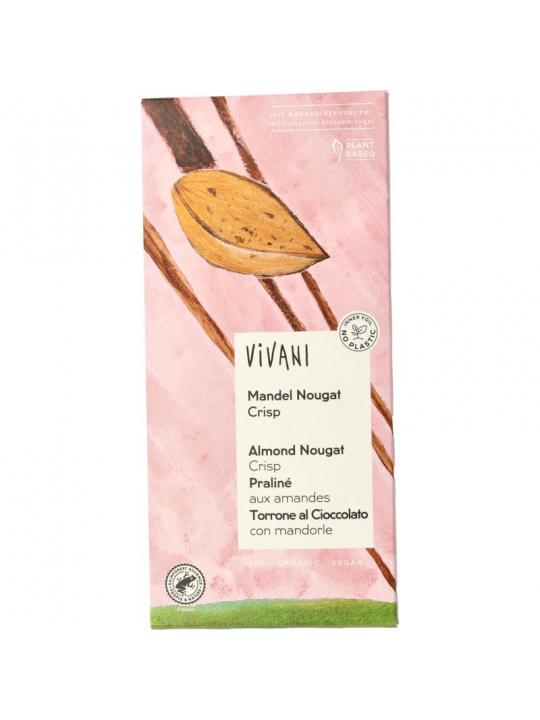 Chocolade vegan amandel nougat crisp bio