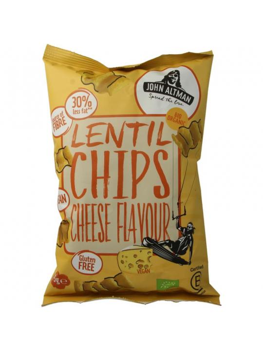 Lentil chips vegan cheese bio