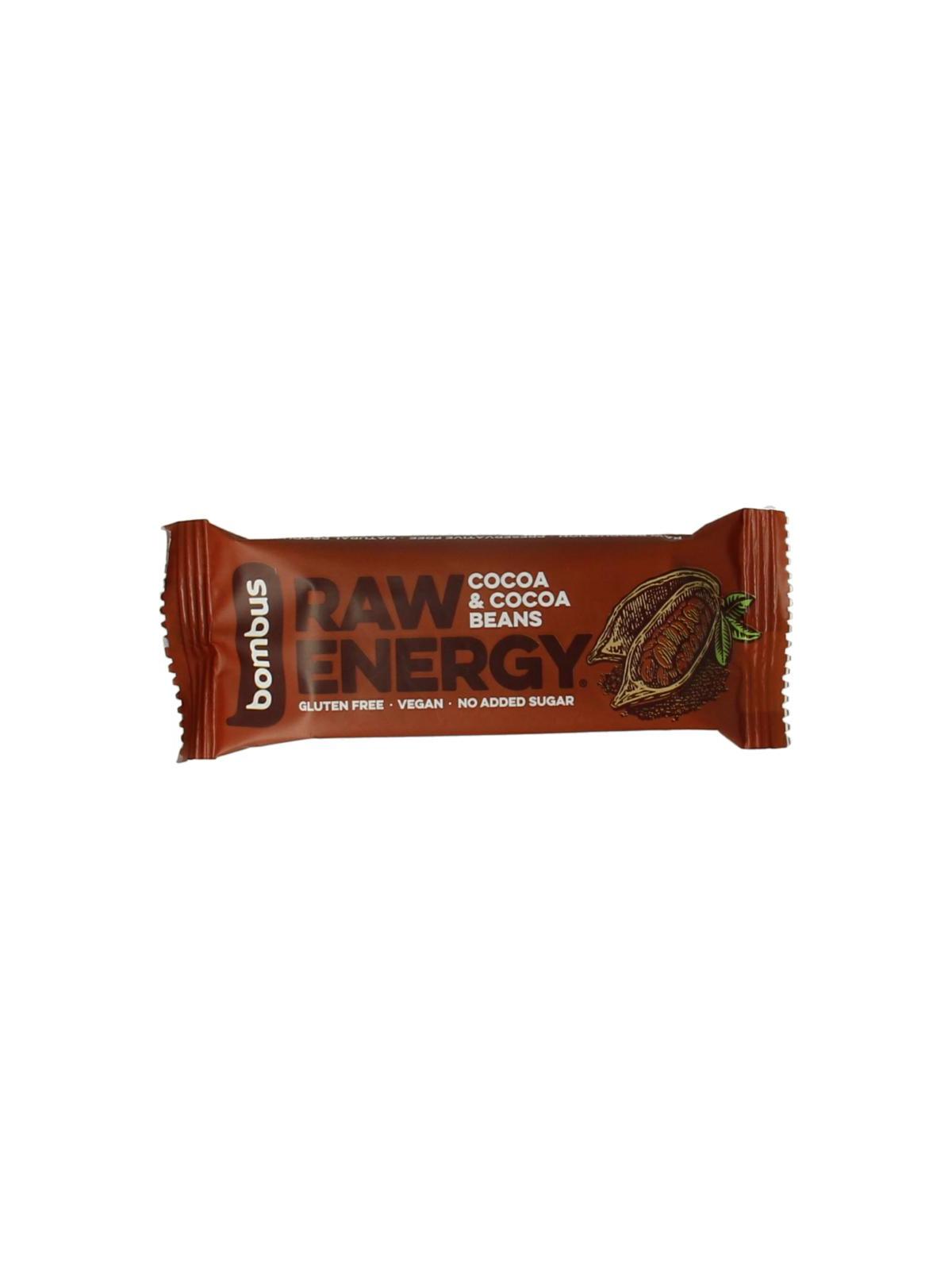 Raw energy bar cocoa & cocoa beans