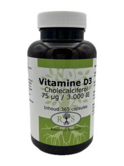 Vitamine D3 Cholecalciferol 75 ug / 3000 IE 365 caps