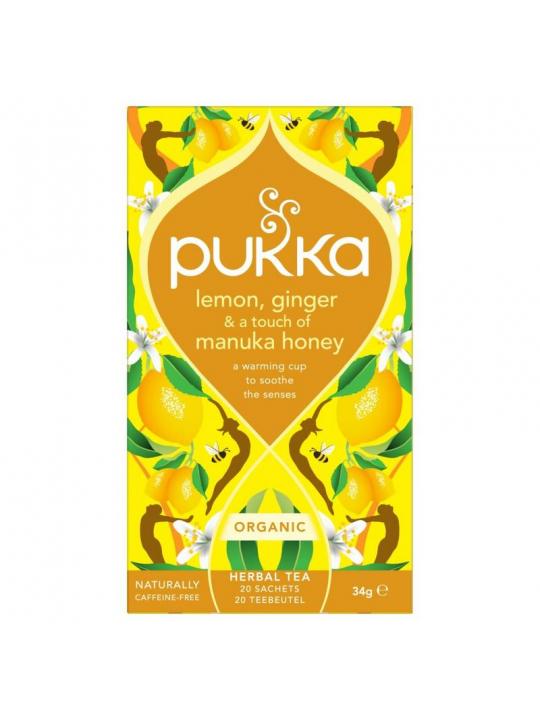 Pukka lemon ginger touch man hon bio