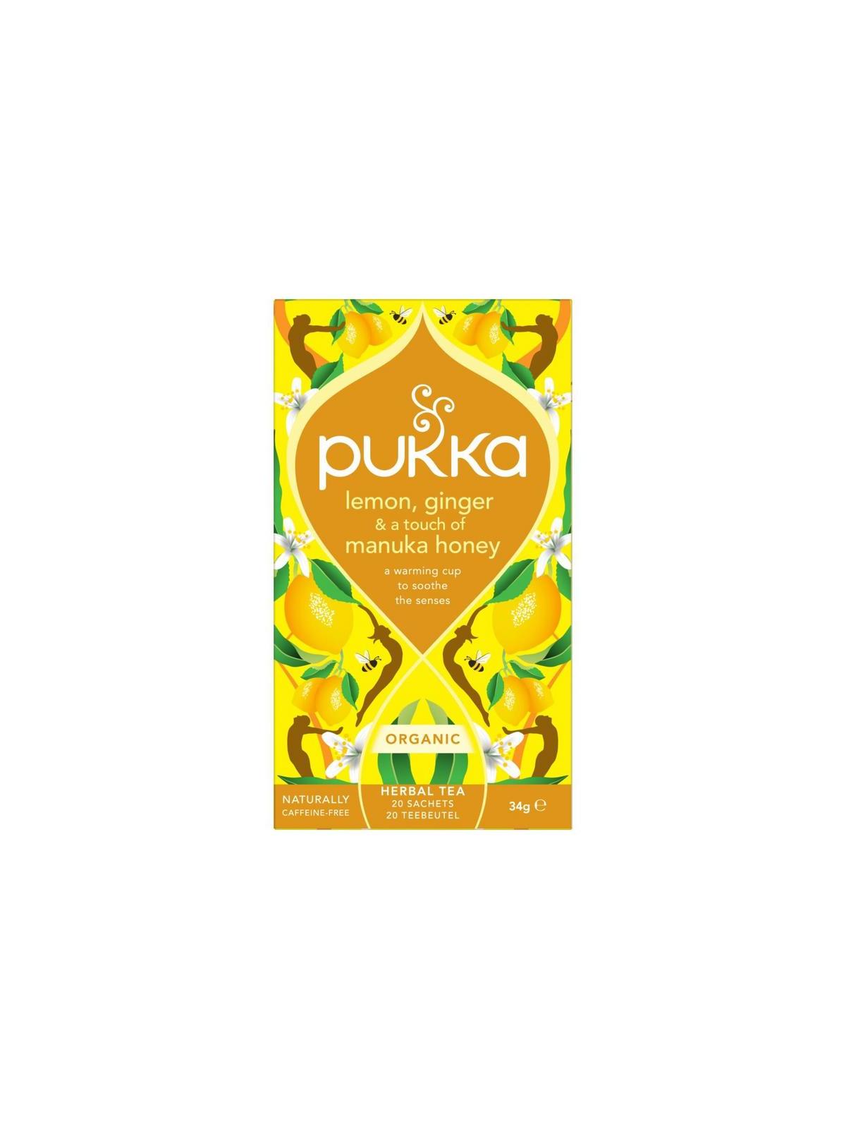 Pukka lemon ginger touch man hon bio