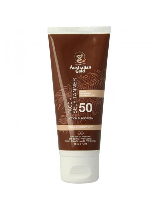 Australian Gold face met selftanner spf50