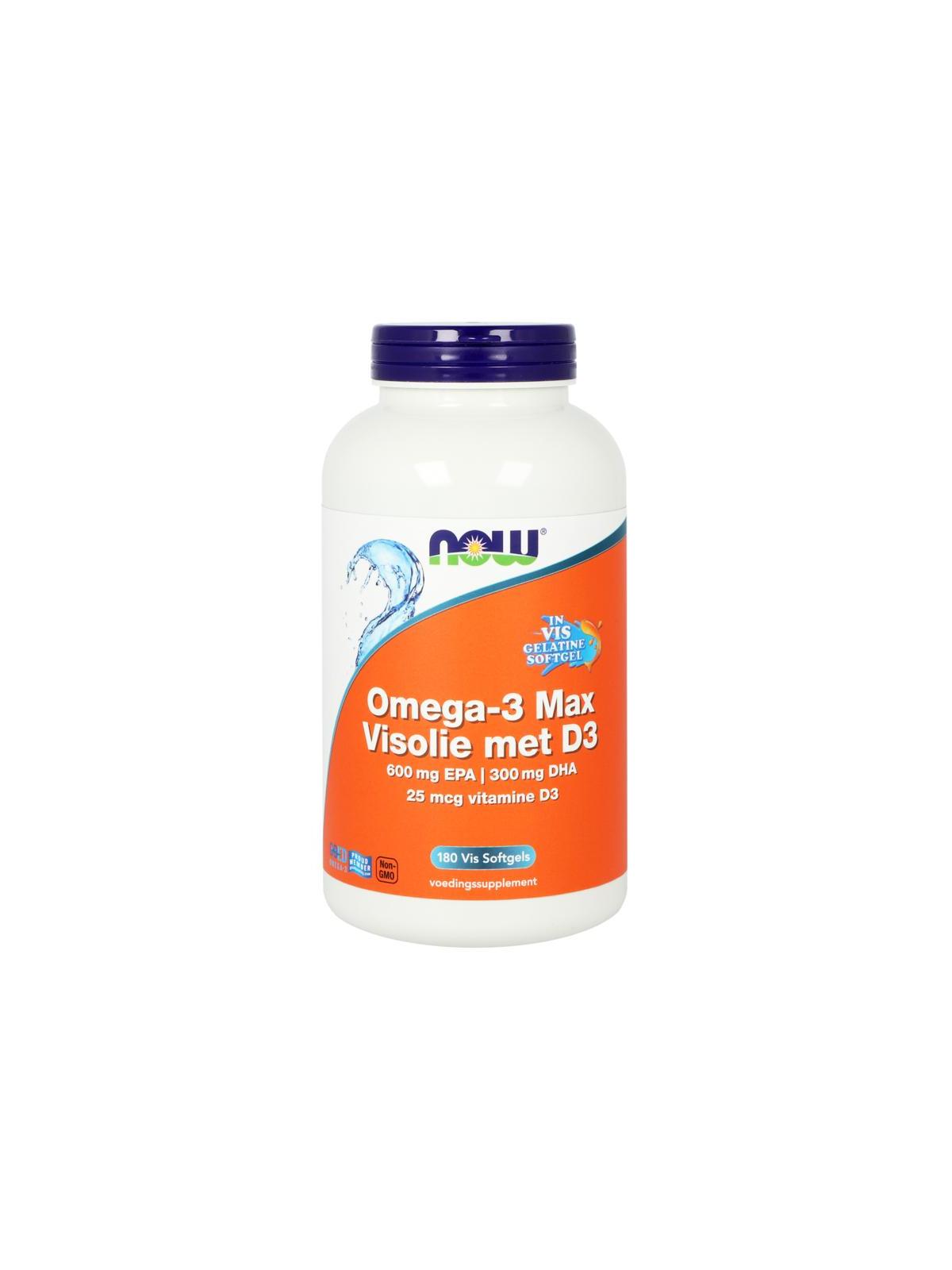 NOW omega 3 max visolie d3 epa dha