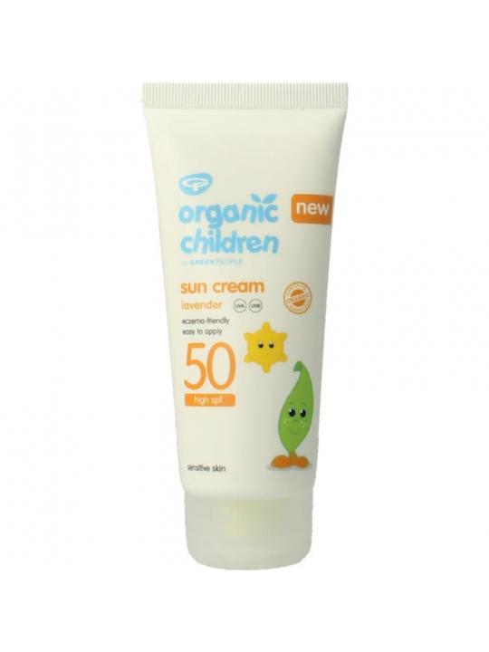 Green People org childr spf50 sun cr lavend