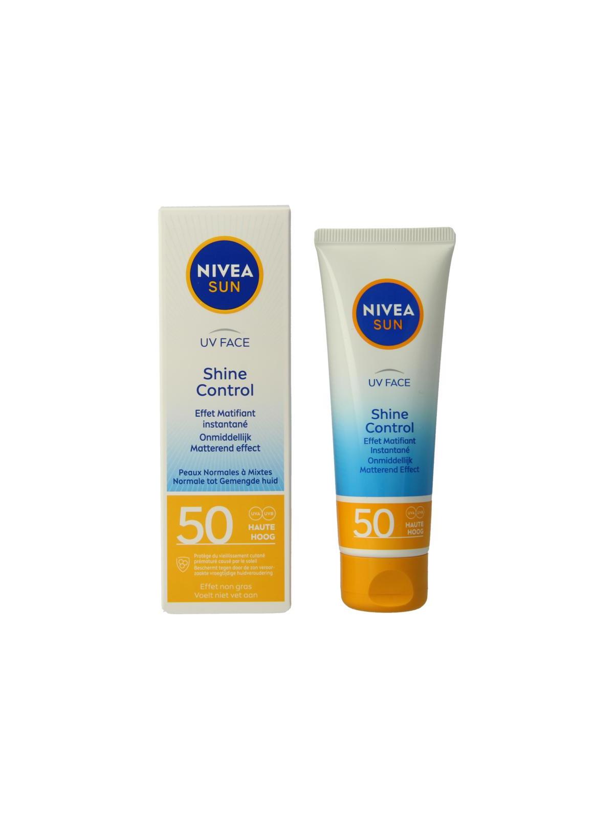 Nivea Sun uv face shine control SPF50