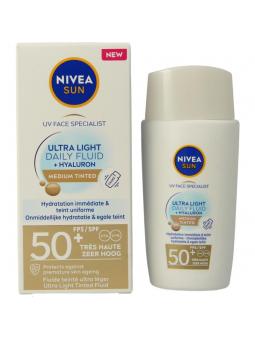 Nivea Sun face daily fluid SPF50 tint L