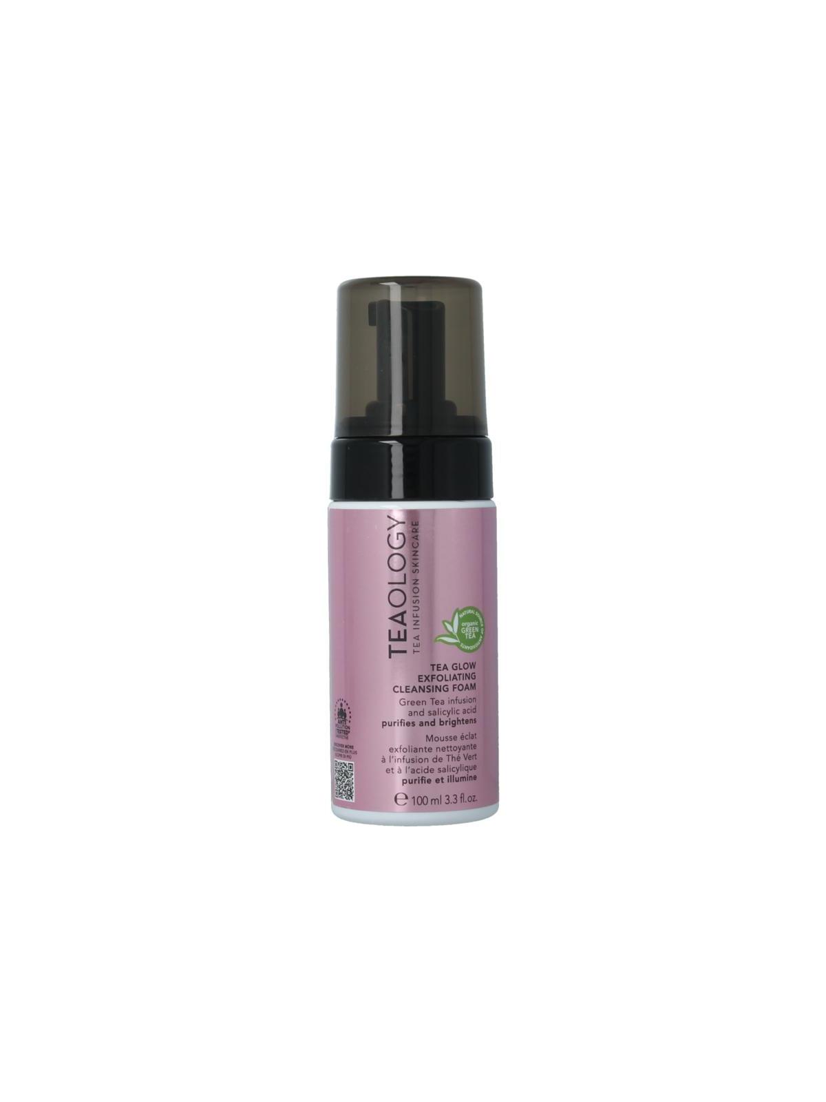 Teaology tea glow exfol cleans foam