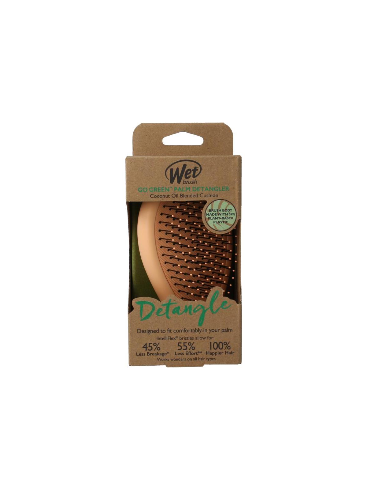 Wetbrush Go green palm detangler orange coconut oil