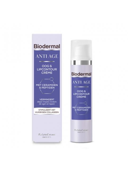 Biodermal Anti age oog- en lipcontour creme