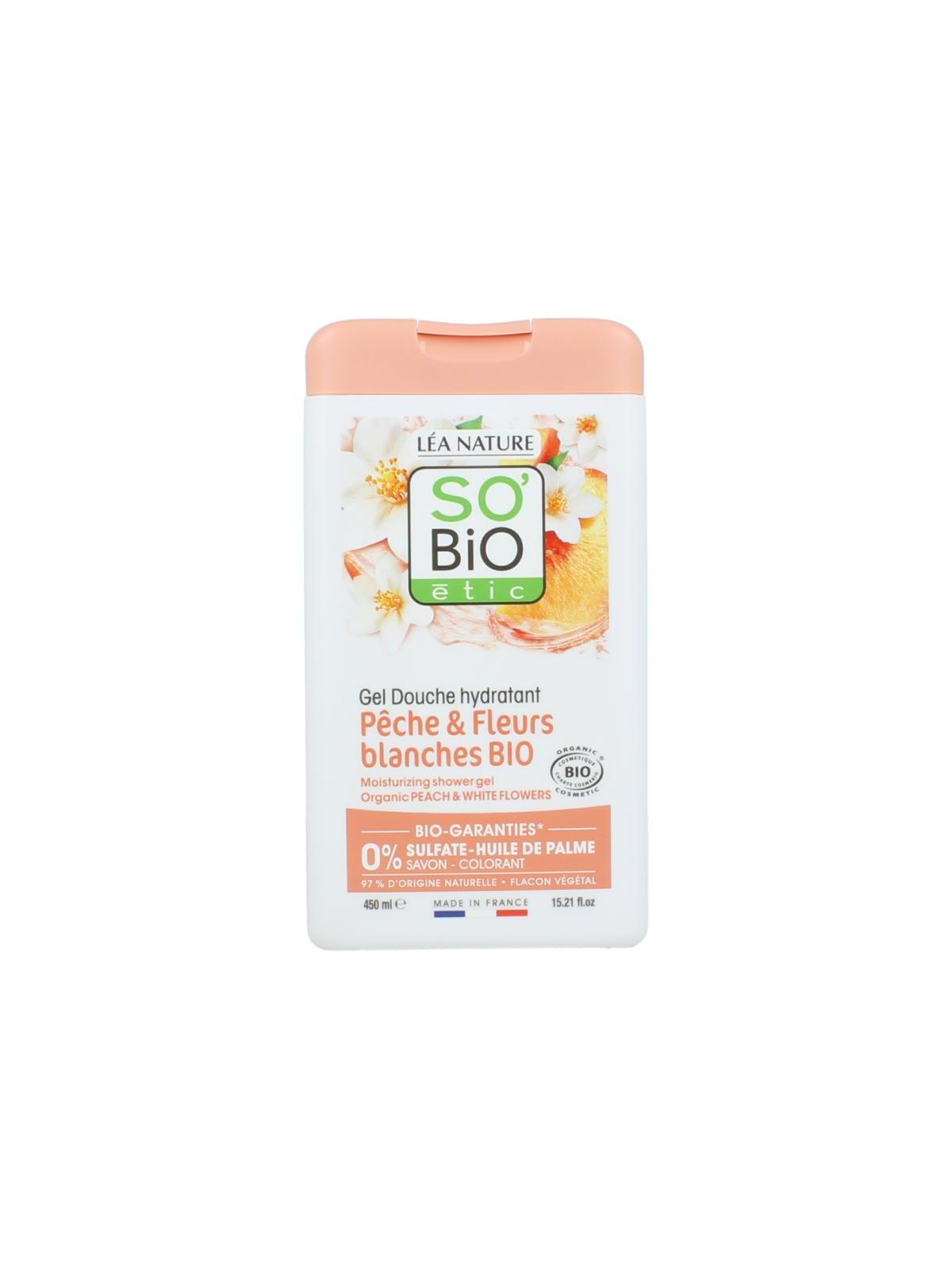 So Bio Etic Showergel peach & white flowers bio