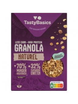 Less carb-high protein granola naturel