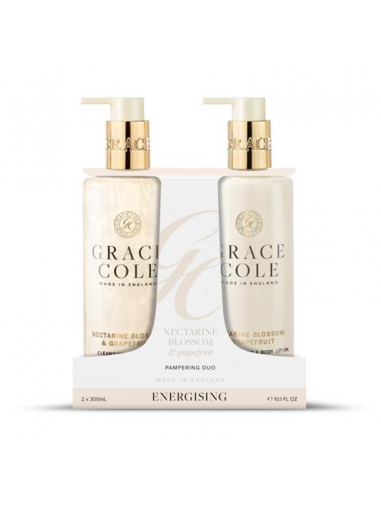 Nectarine blossom & grapefruit hand care duo