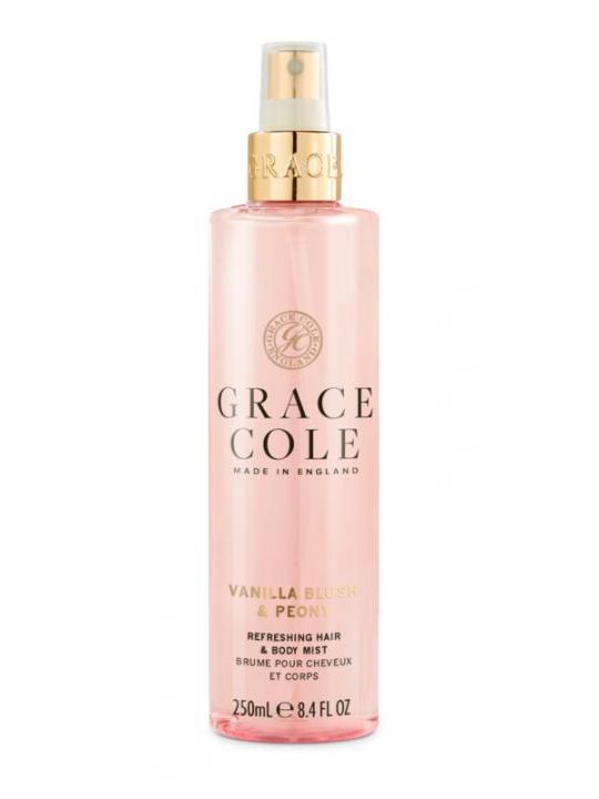 Vanilla blush & peony hair & body mist