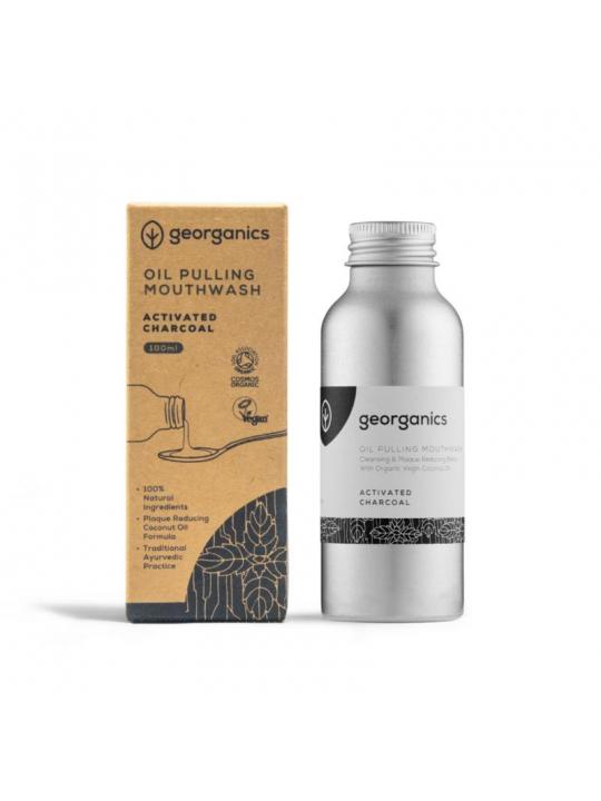 Georganics Oilpulling mouthwater activated charcoal