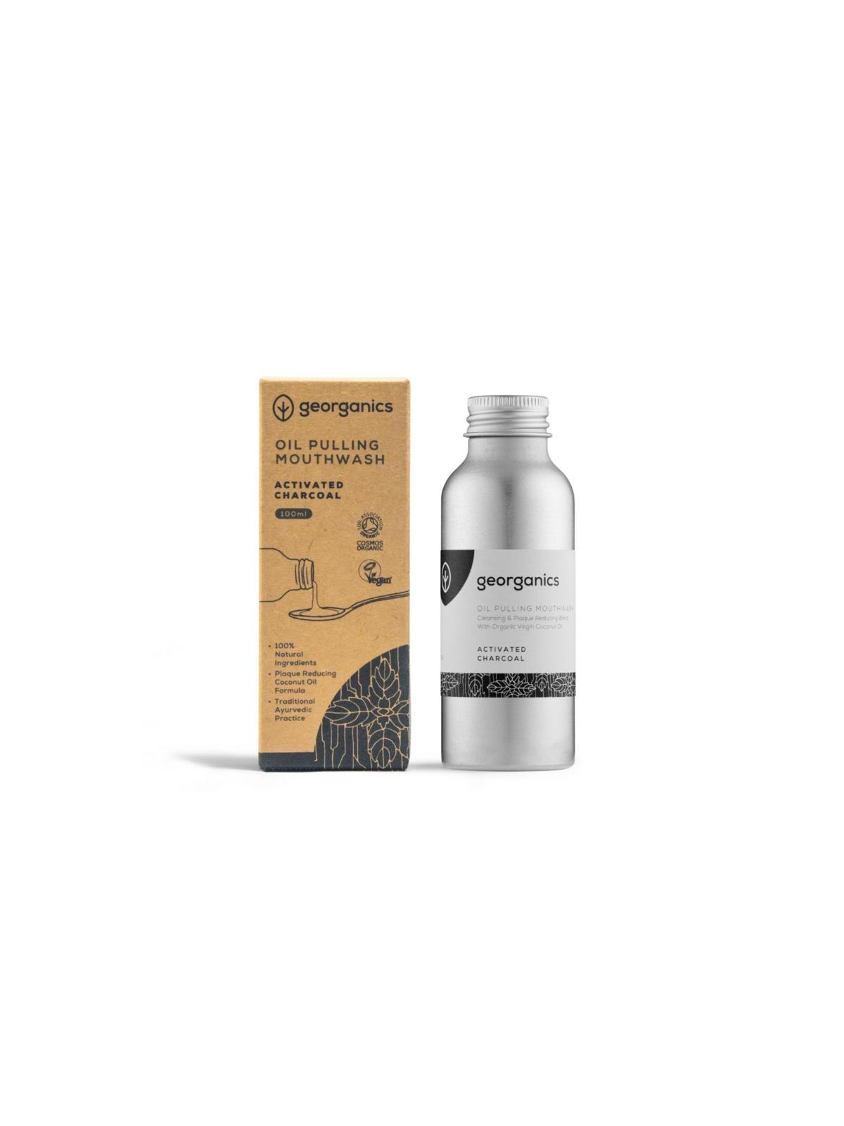 Georganics Oilpulling mouthwater activated charcoal