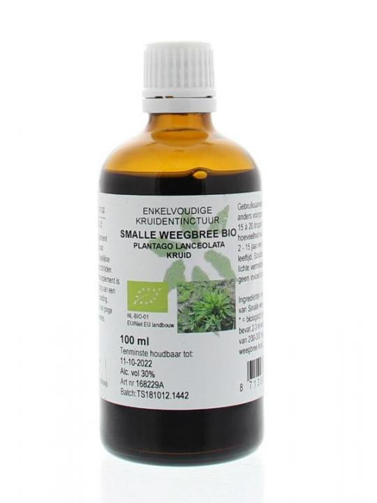 Plantago lanc / smalle weegbree tinctuur bio