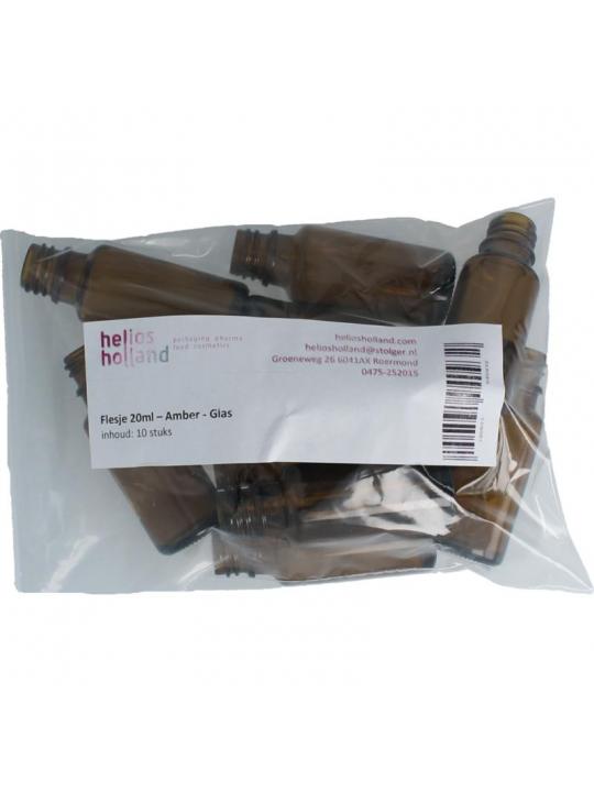 Helios Holland flesje glas 20ml amber