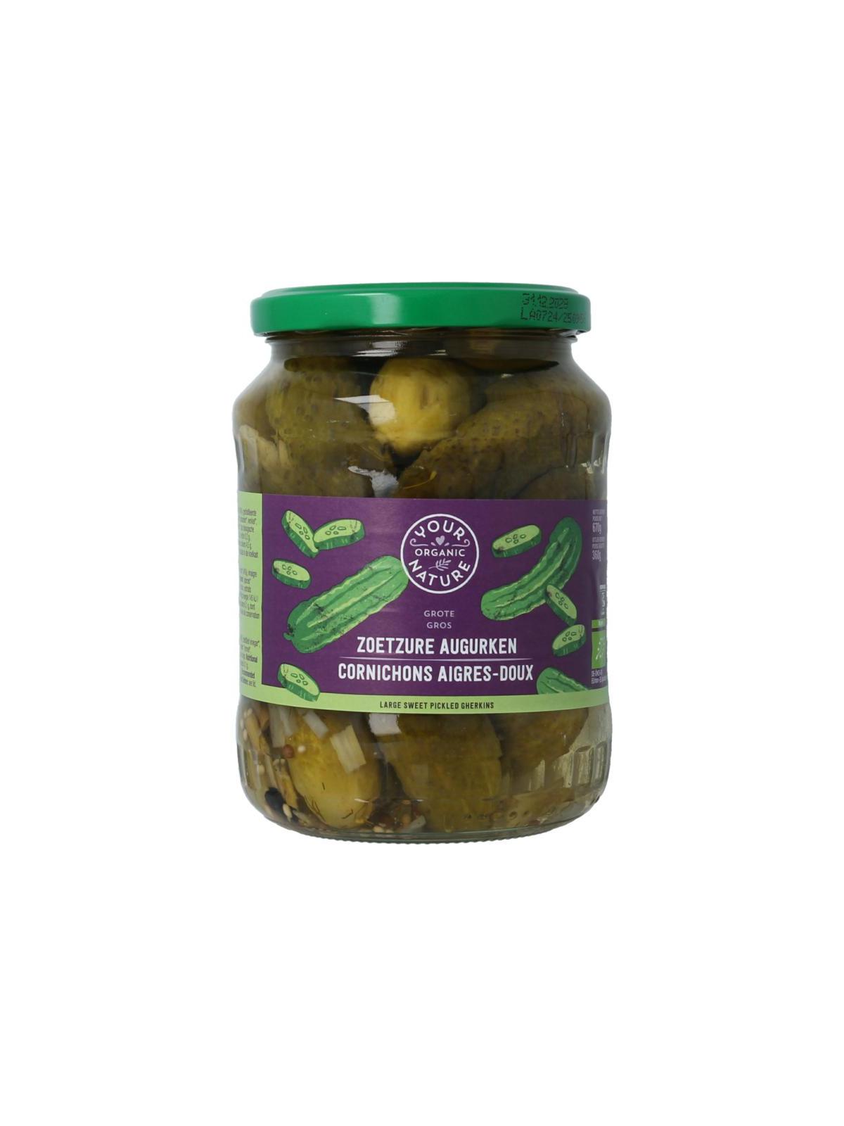 Your Organic Nat Augurken zoetzuur bio