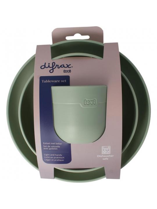 Difrax Lovi eetset met beker pistachio