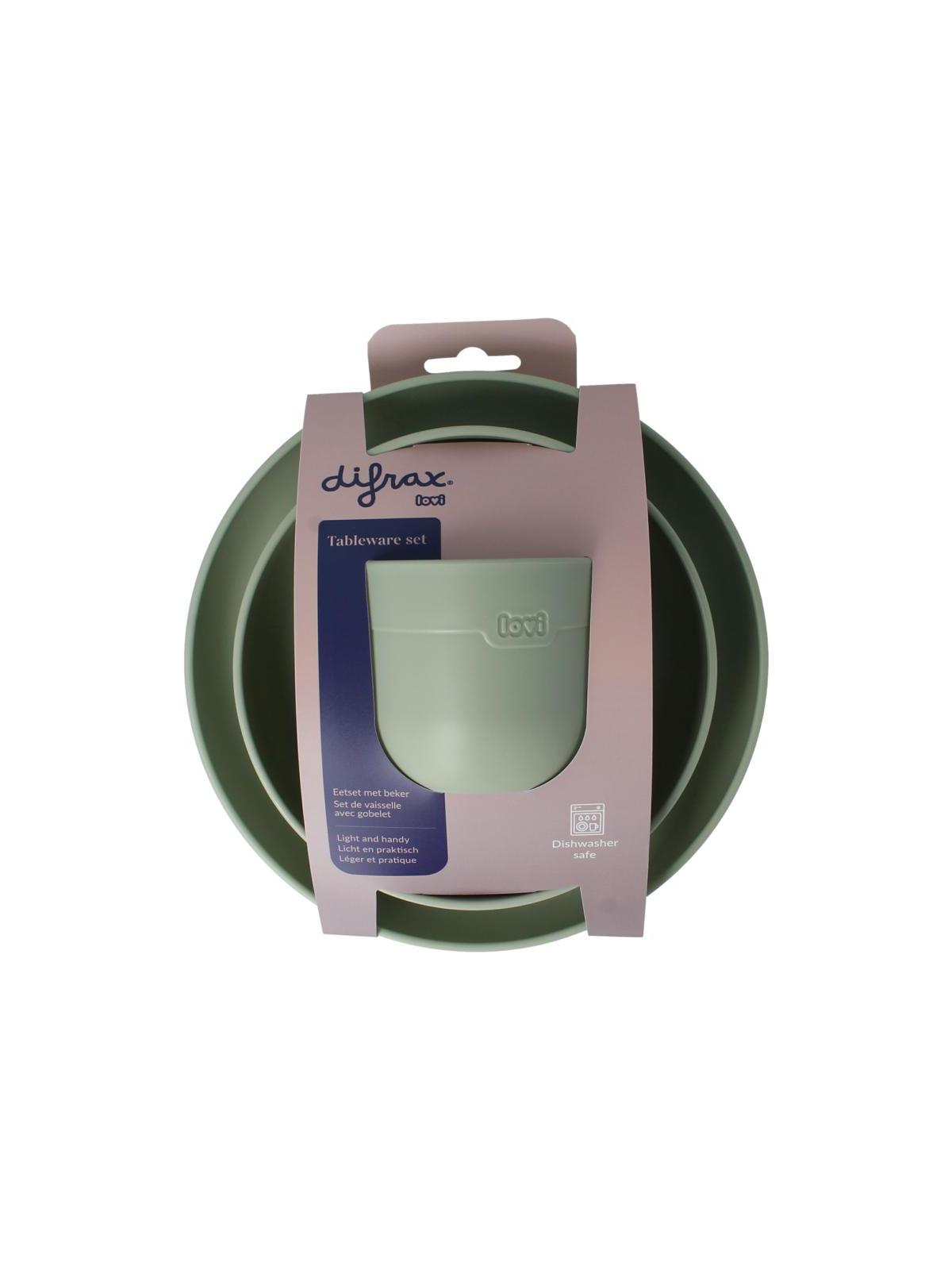 Difrax Lovi eetset met beker pistachio