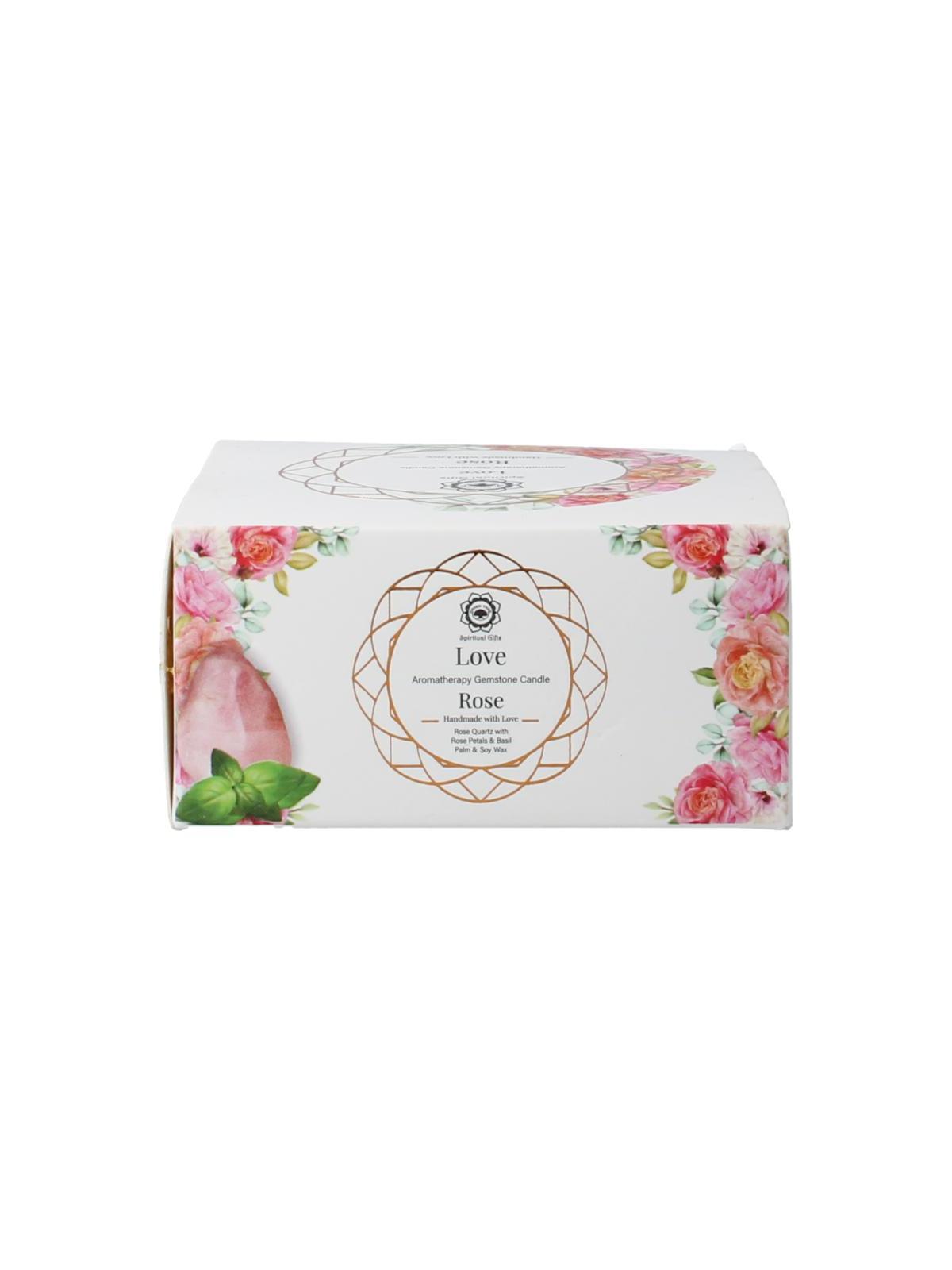 Green Tree gemstone candle love rose