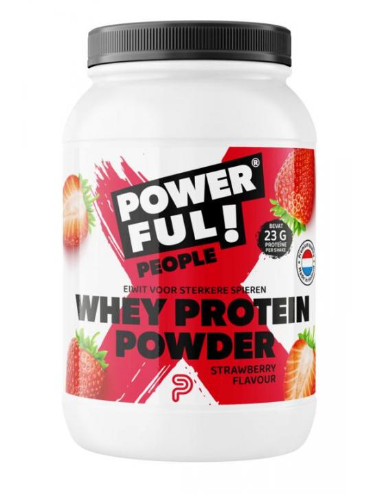 Powerful People Whey protein powder strawberry