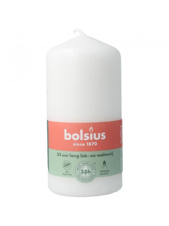 Bolsius stompkaars 120/58 cloudy white
