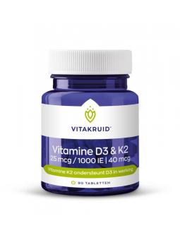 Vitakruid vitamine d3 25mcg & k2 40mcg