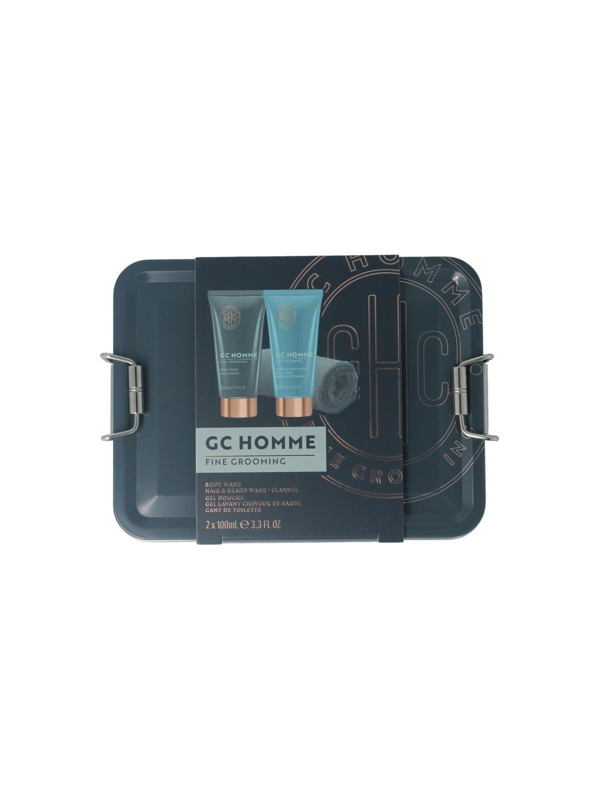 The Luxury Bath Groom & go body/hair and bear wash washand blik