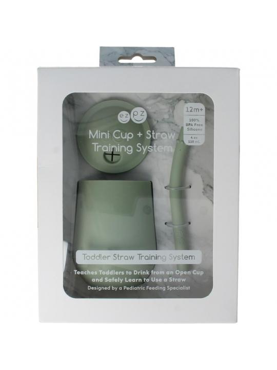 Ezpz Mini cup met rietje training system sage