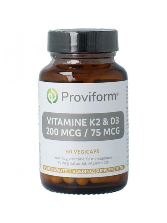 Proviform vitamine k2 200mcg & d3 75mcg
