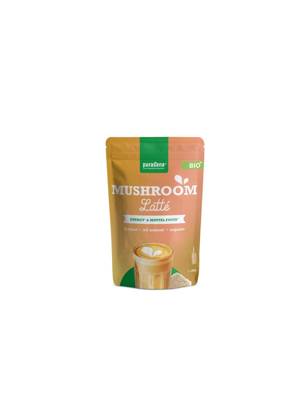 Purasana hot drinks mushroom latte bio