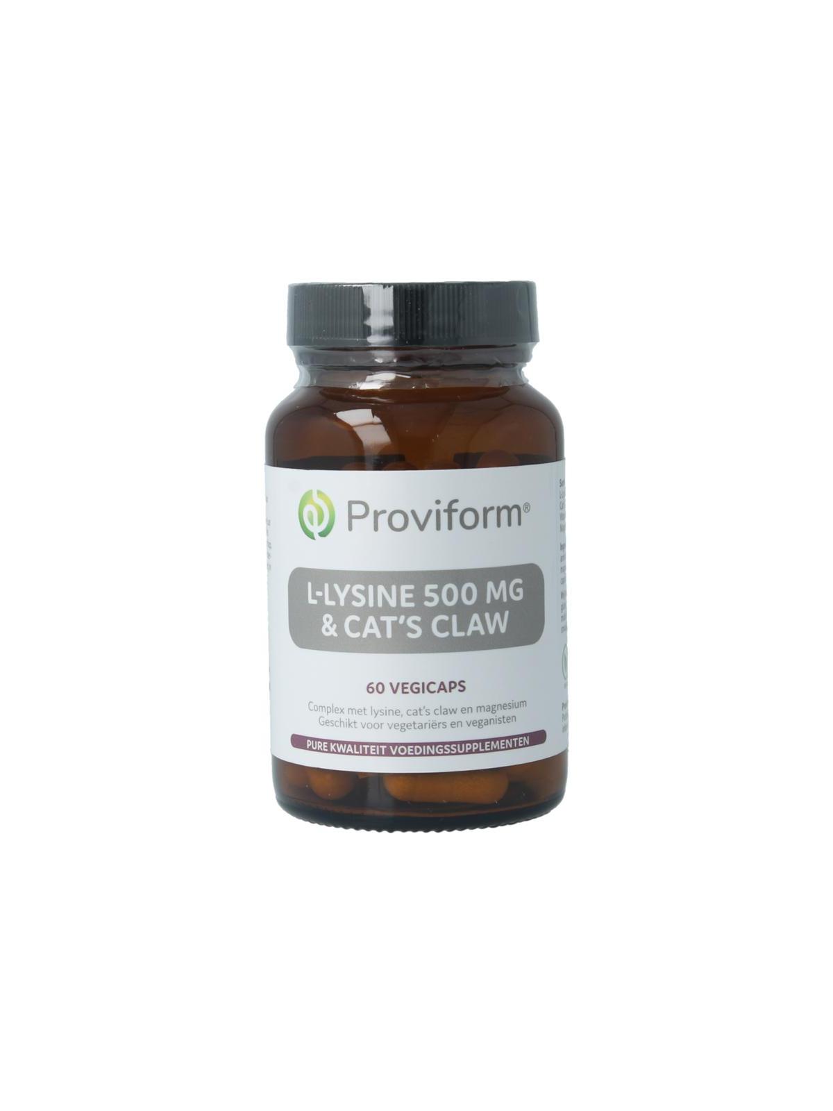 L-Lysine 500mg & cats claw