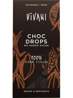 Vivani choco drops 100% cacao bio