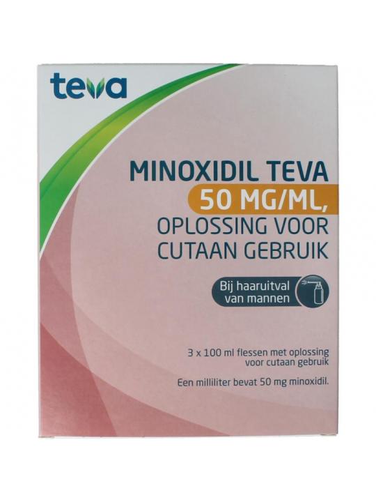 Teva minoxidil 50mg/ml 3x100ml uad