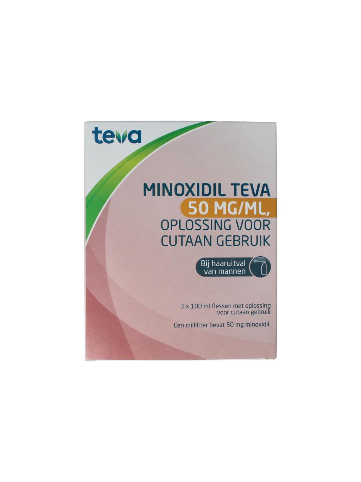 Teva minoxidil 50mg/ml 3x100ml uad