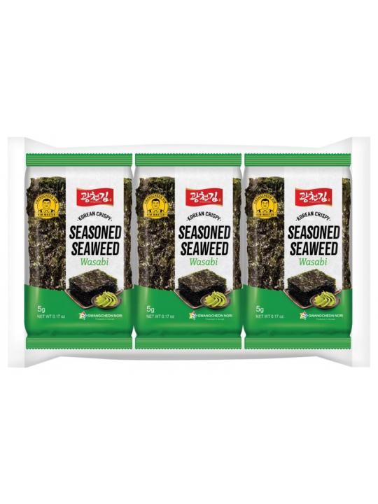 Zeewier snack wasabi 3x5 gram