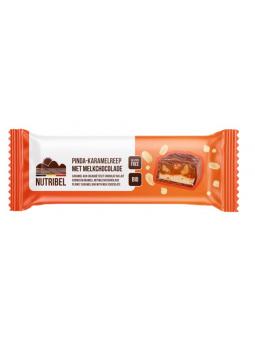 Pinda karamel reep melkchocolade bio