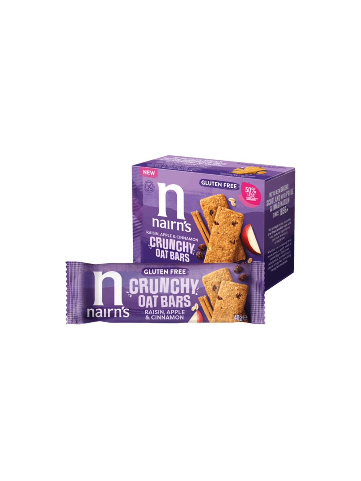Nairns crunchy oat bars raisin apple