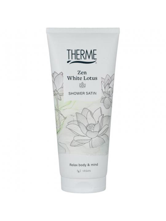  zen white lotus shower satin