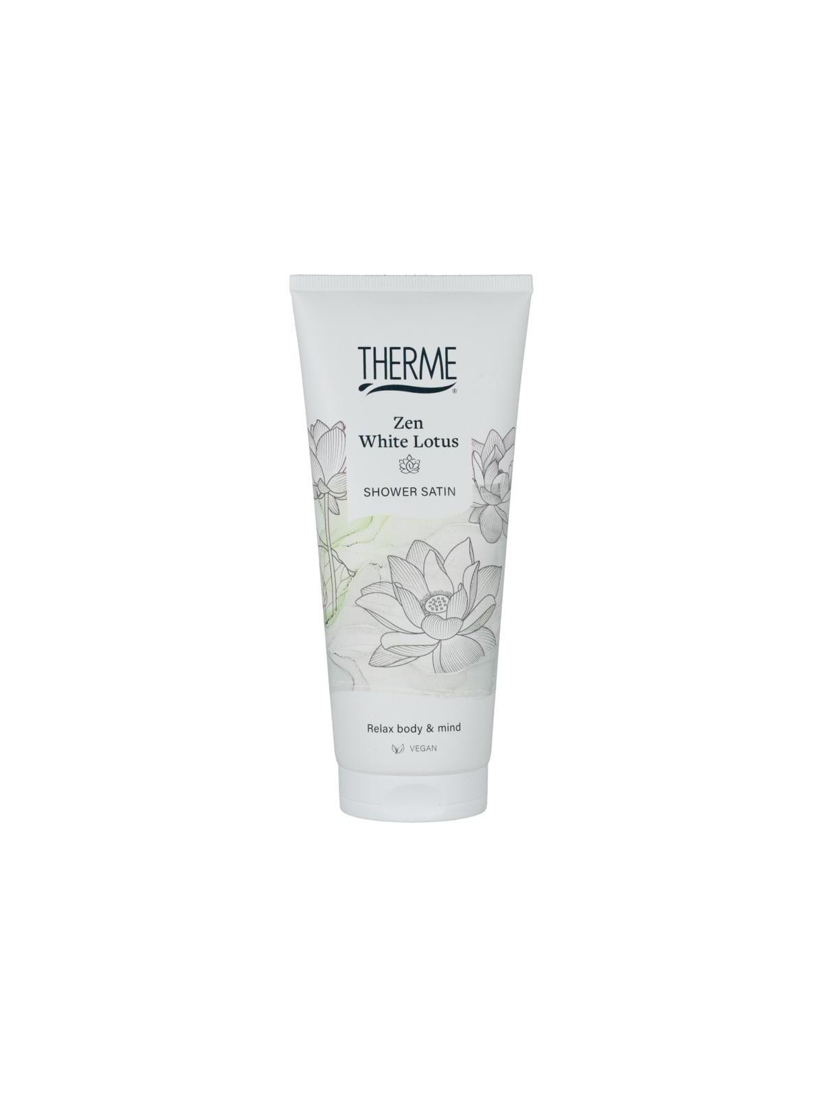 zen white lotus shower satin