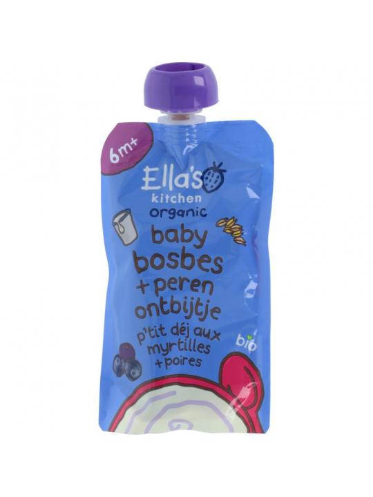 Ella's Kitchen baby bosbes+peer ontbijt 6+bio