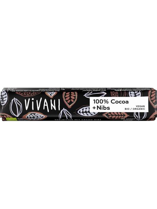  100% cocoa + nibs